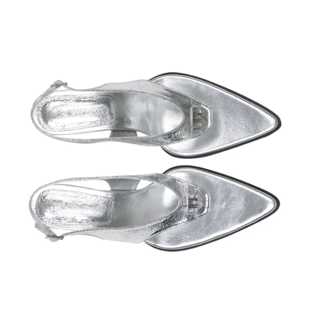 보헤미안서울 플립플랍 레더 힐 실버 245