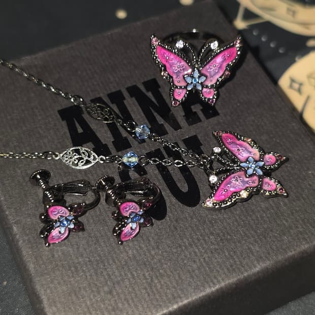 ANNASUI 안나수이 리버시블 퍼플 버터플라이 3p 세트