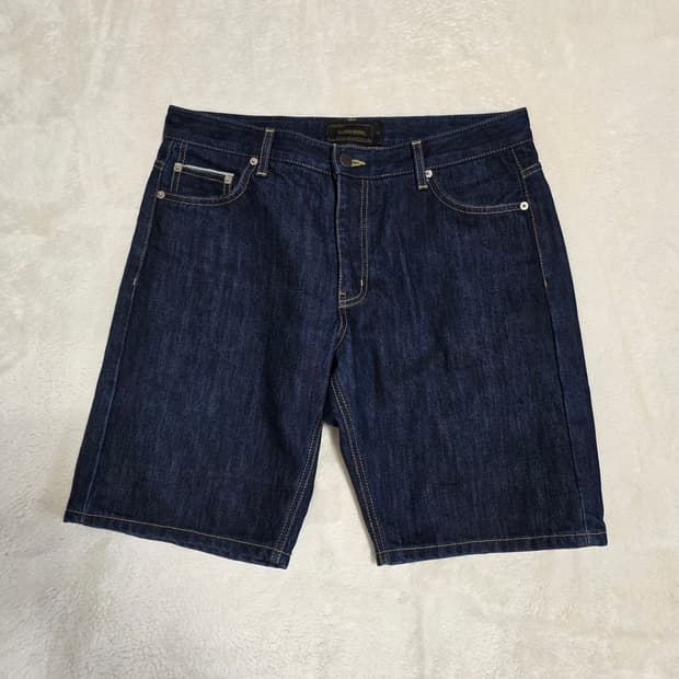 (34)유니폼브릿지 셀비지 데님 하프 팬츠