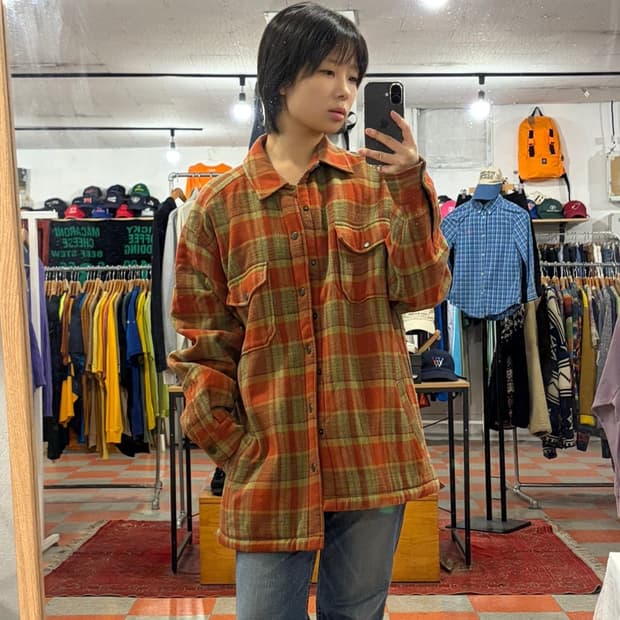 에디바우어 체크양털셔츠