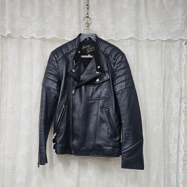 커스텀멜로우 양가죽 라이더자켓 