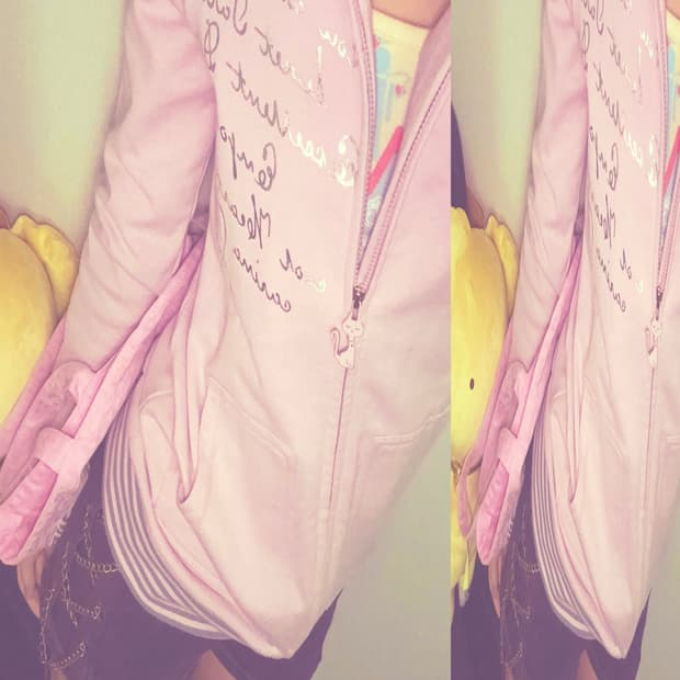 빈티지 핑크 레터링 집업 져지 히메갸루 양산형 스포티 베이비메탈클럽