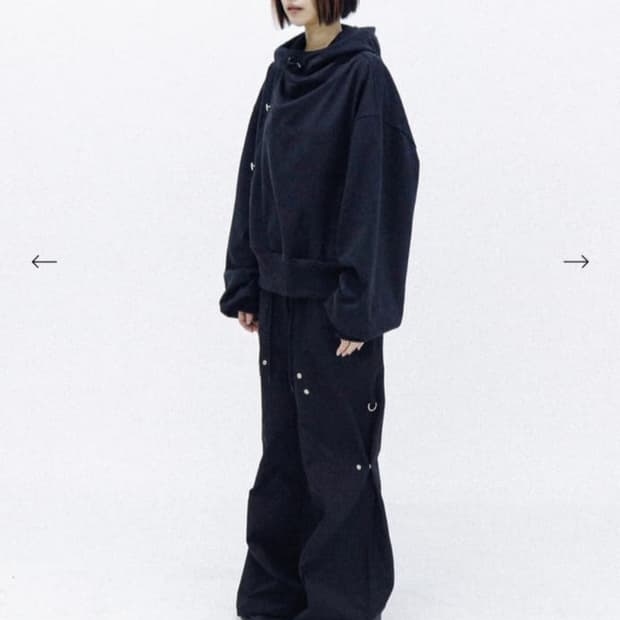 JUNKPARK HIGH NECK CROP HOODIE