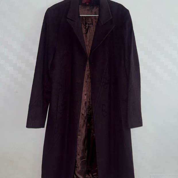 Kenzo ethnic pattern cashmere coat