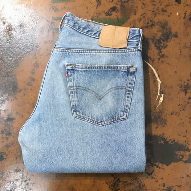 USA 리바이스 501 연청 데님 팬츠 허리 37 