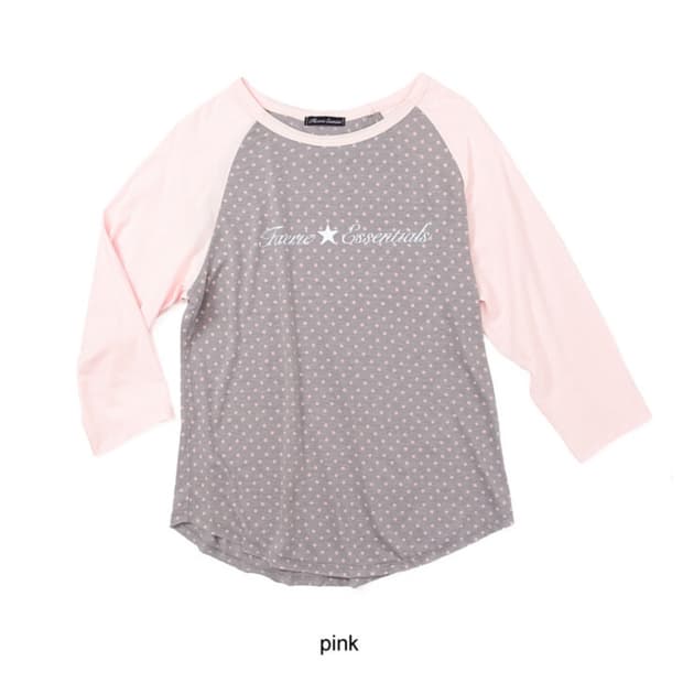 샵페어리 dot raglan sleeve top 핑크
