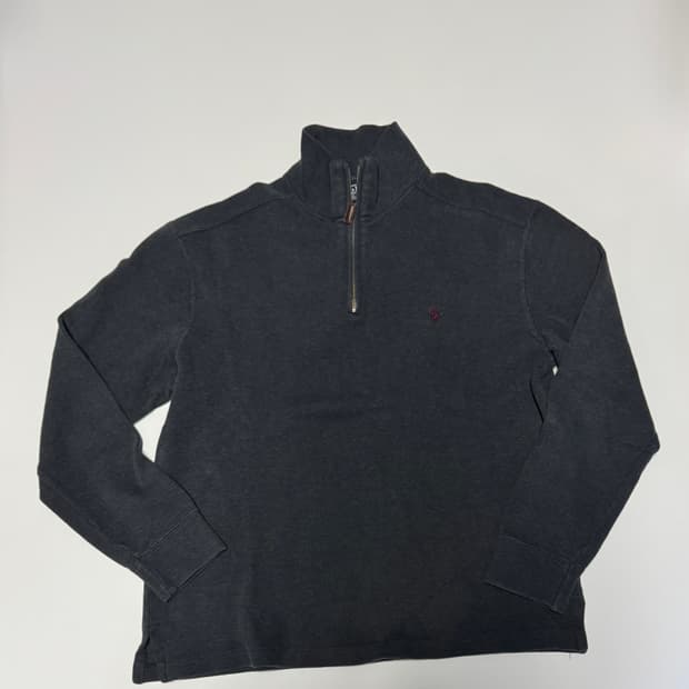 정품 폴로 랄프로렌 하프 집업 코튼 니트 L 차콜그레이