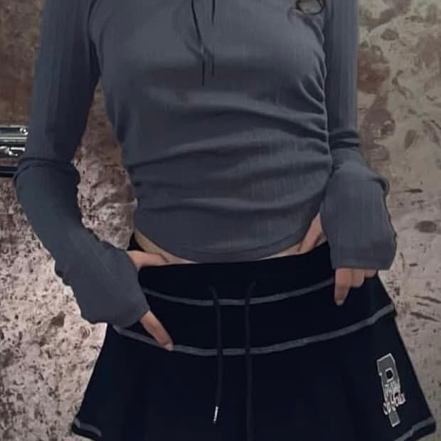 플리즈노팔로우 주니 레이스 셔링 홀터탑