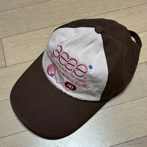 aeae 픽보이 웹 로고 5 패널 볼캡 다크 브라운 모자