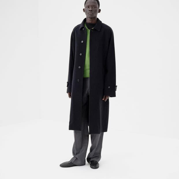 오라리 슈퍼 파인 울 모저 수티엥 카라 코트 블랙 4