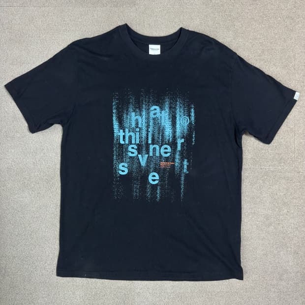 디스이즈네버댓 Brushed Paint Tee Black