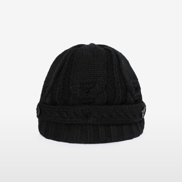 미세키서울 Cable knit beret BLACK