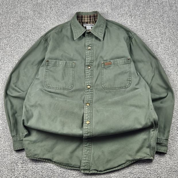 칼하트 헤비 플란넬 안감 워크 셔츠 자켓 ( M ) / 10274