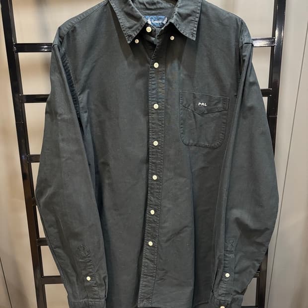 (L) 폴로 원포켓 옥스퍼드 셔츠 블랙 4.9