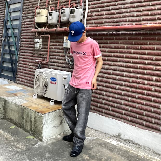 빈티지 별 자수 워싱 데님팬츠