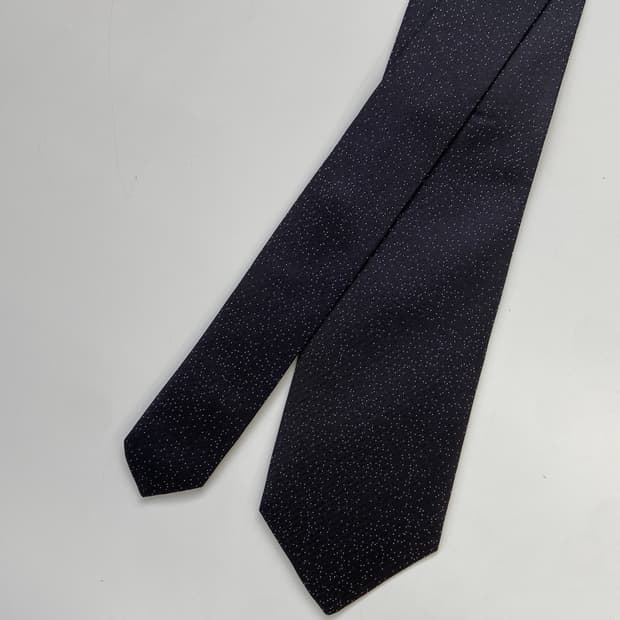 ANNIVERSAIRE 정품 블랙 실크 넥타이 8.2cm