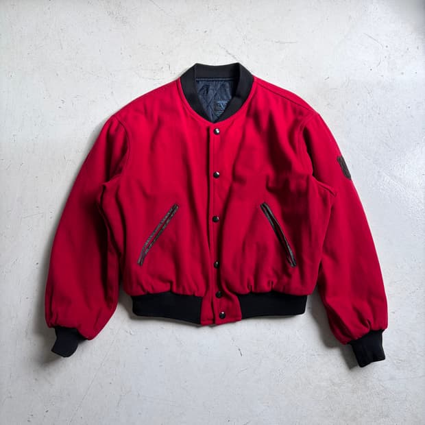 90s 발렌티노 빈티지 울 바시티 자켓 L