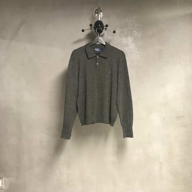 폴로 랄프로렌 니트 긴팔 카라티 그레이 L