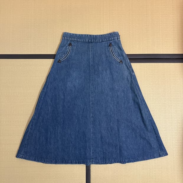 HYSTERIC GLAMOUR 히스테릭 글래머 데님 플레어 스커트