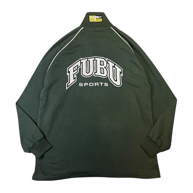 FUBU 후부 올드스쿨 빅로고 반집업 맨투맨