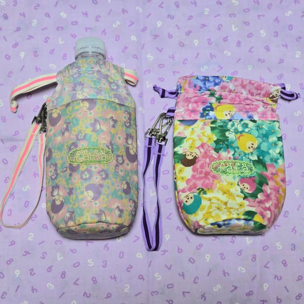 몬치치 패턴 물병 보냉파우치 2개 일괄
