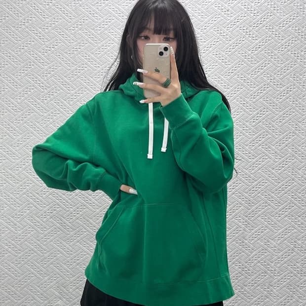 나이키 올드스쿨 레트로 빈티지 딥그린 후드티 L C10743