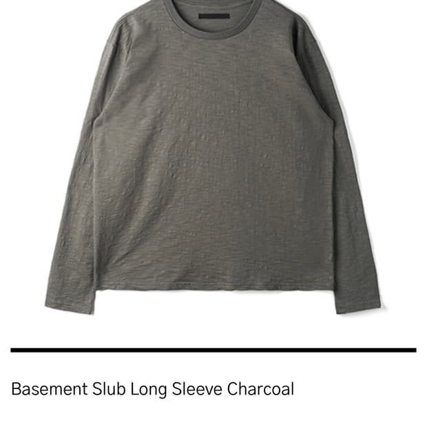 Htae Basement Slub Long Sleeve Charcoal