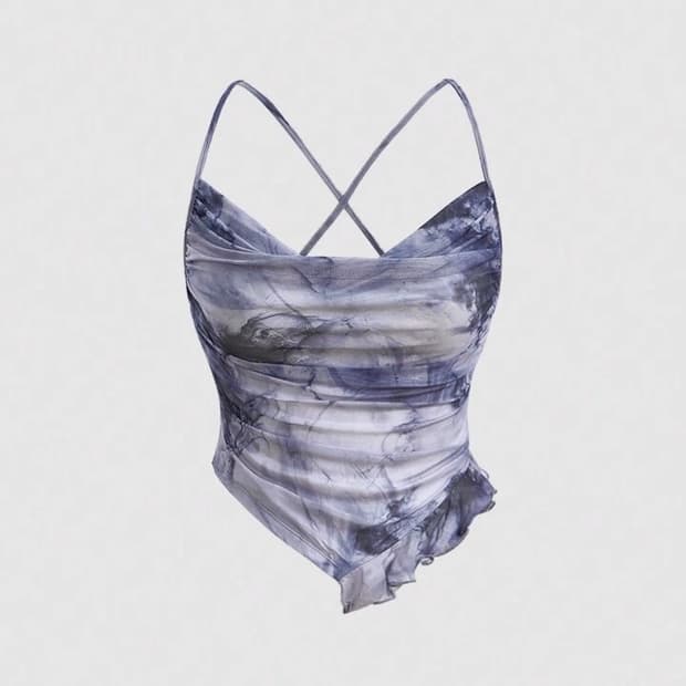 SHEIN MOD 드레이프컬러 캐미 탑 xs