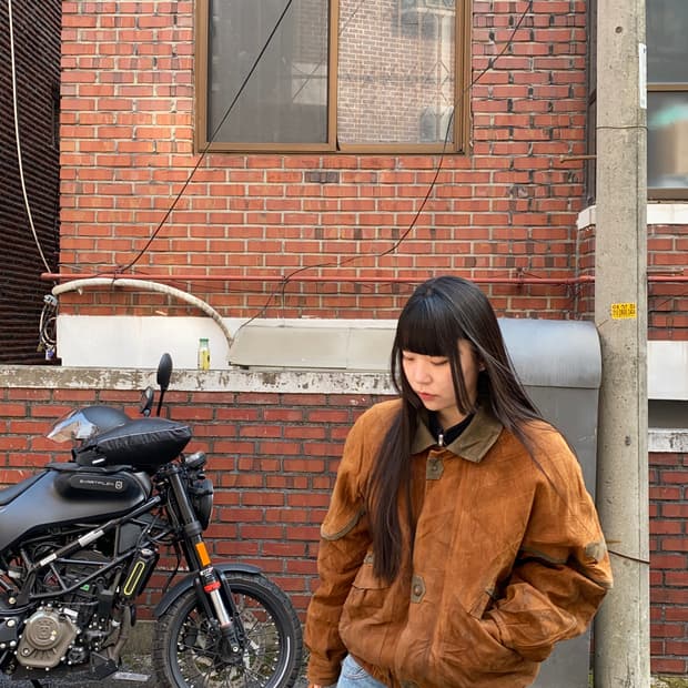 90s 오스트레일리아 스웨이드 레더(양가죽)