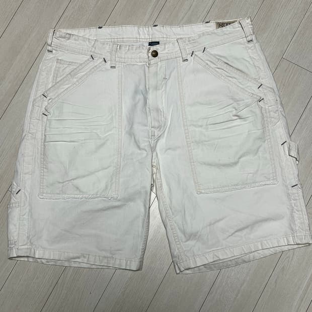 폴로RL빈티지아이보리더블포켓카팬더쇼츠 36