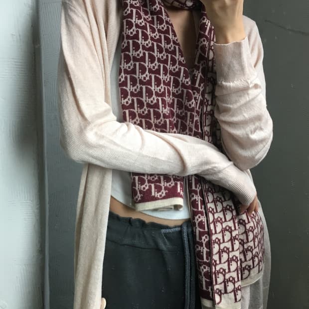Dior 크리스찬 디올 오블리크 울 머플러
