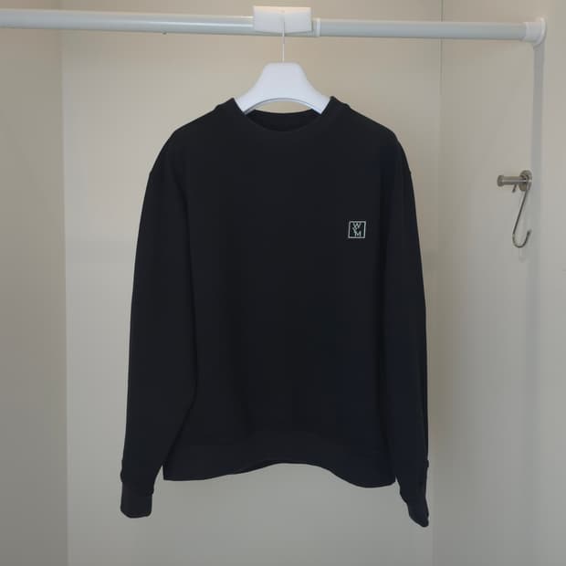 [중고/정품] 우영미  로고 맨투맨 블랙