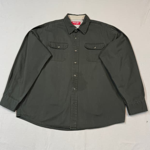 XL) Wrangler 랭글러 투포켓 워크웨어 코튼 셔츠 W10