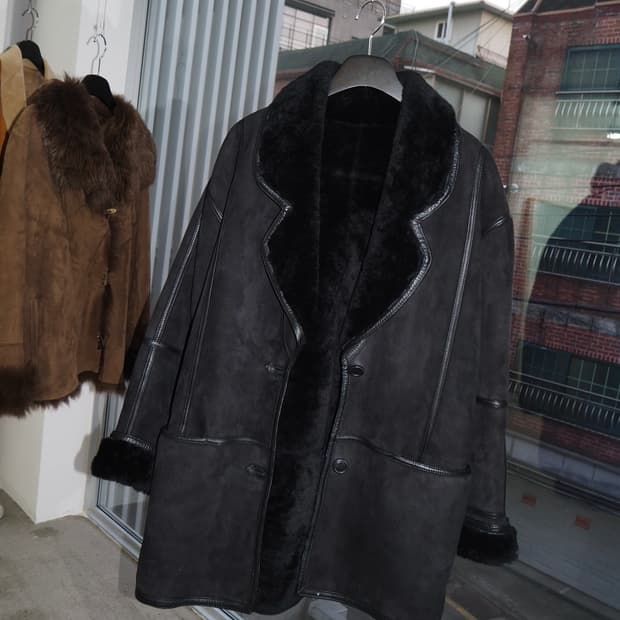 1990's vintage mouton coat 