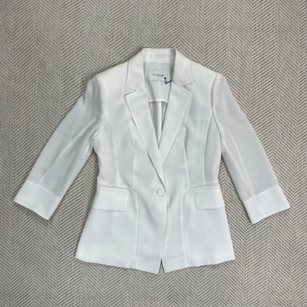 새상품/ME-SENSE 화이트 블레이저 66사이즈