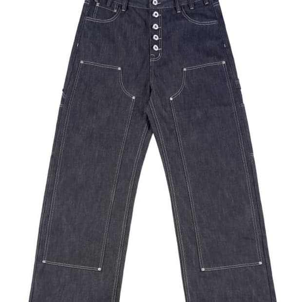 Doncare rhinestone button denim
