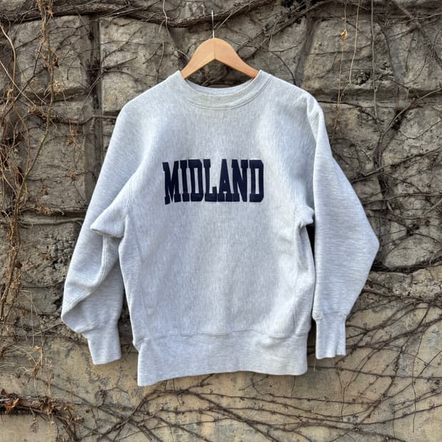 80s 챔피온 usa 빈티지 프린팅 리버스위브 스웻 셔츠 맨투맨