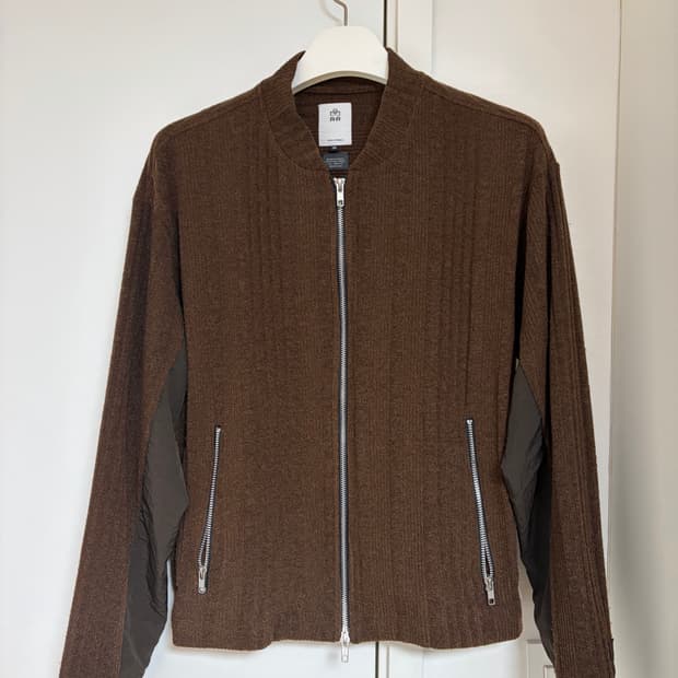 폴리테루 니트 집 블루종