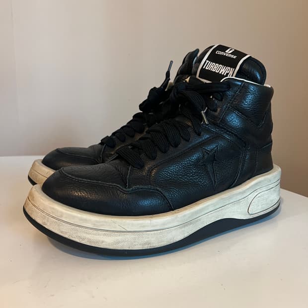 컨버스 x 릭 오웬스 다크쉐도우 터보웨폰 블랙 슈즈