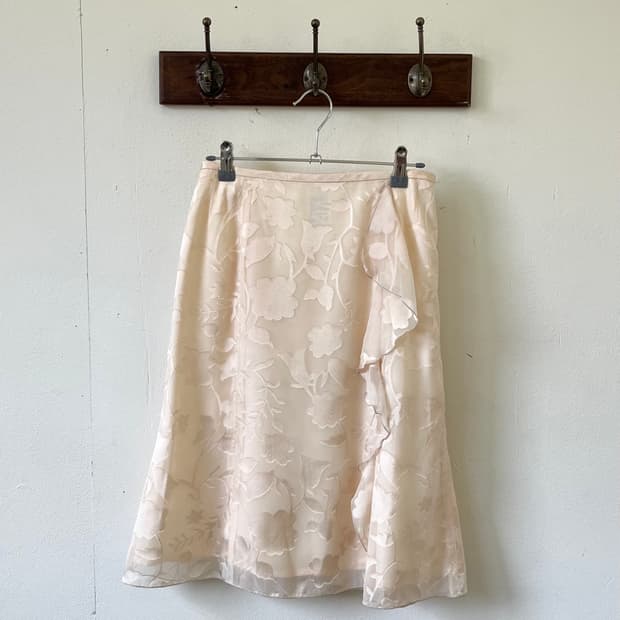 Japan vtg 로즈 프릴 스커트