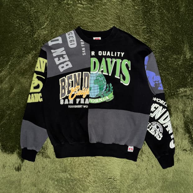 [M] 벤데이비스 재팬 별주 그래픽 믹스드 스웻셔츠