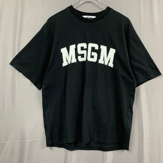 S MSGM 로고 프린팅 오버핏 반팔티