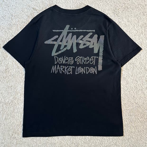 스투시 STUSSY 도버 스트리트 마켓 런던 반팔 티셔츠 블랙