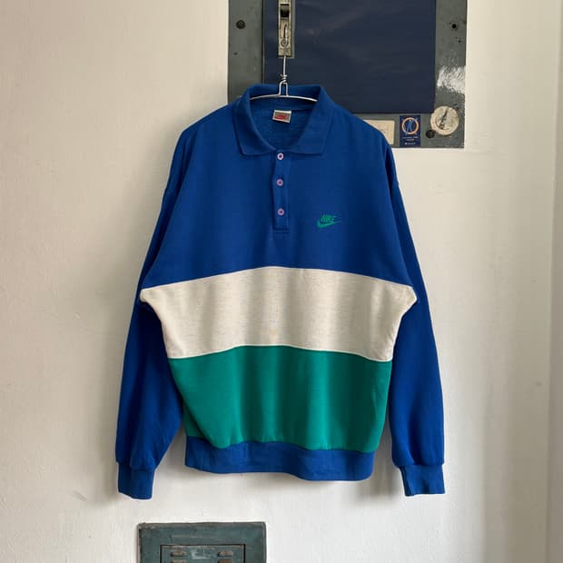 80s90s Nike Colorblock Rugby Shirt