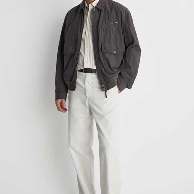 포터리 나일론 cwu 자켓 차콜 블루 2 사이즈