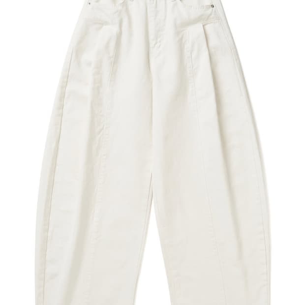 디벨롭 화이트 벌룬코튼팬츠 s 새상품