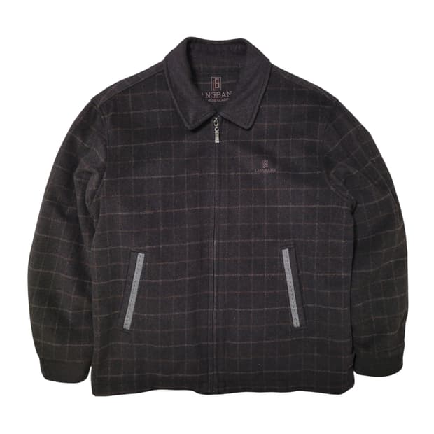 LANGBANG 랑방 빈티지 체크 점퍼 봄버 자켓