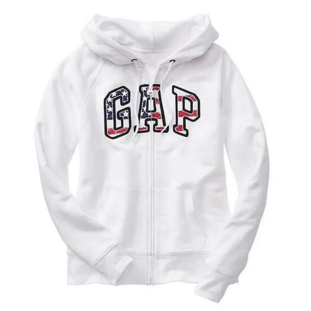 갭 GAP 성조기 화이트 후드집업