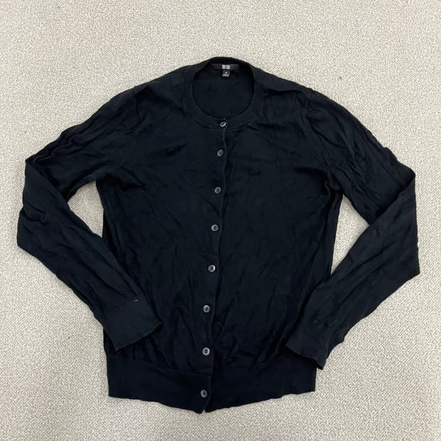 M 유니클로 코튼 니트 가디건 0213M