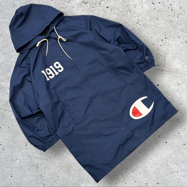 [L] 챔피온 우먼 네이비 후드 코치 자켓 1919 E19